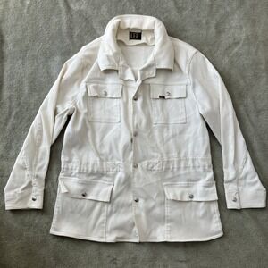 Vintage 70's Men's Lee Corduroy Utility Jacket Large USA Trucker Snap Workwear